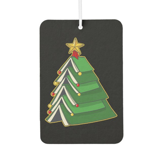 Bookish Christmas Tree IV Air Freshener (Front)