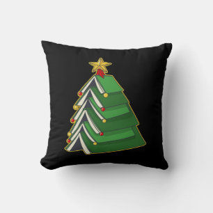 Bookish Christmas Tree IV Throw Pillow