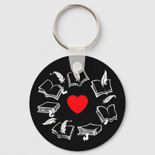 Bookish Love Keychain