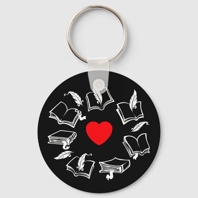 Bookish Love Keychain (Front)