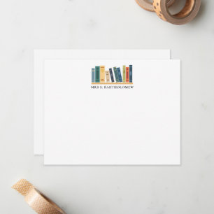 Bookish Teacher Appreciation Personalized  Card