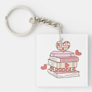 Bookish vibes keychain