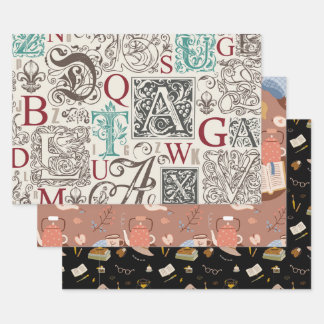 Bookish Wrapping Paper Sheet