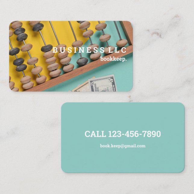 Bookkeep Accountant Business Card (Front/Back)