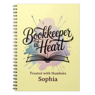 Bookkeeper at Heart Personalized Notebook