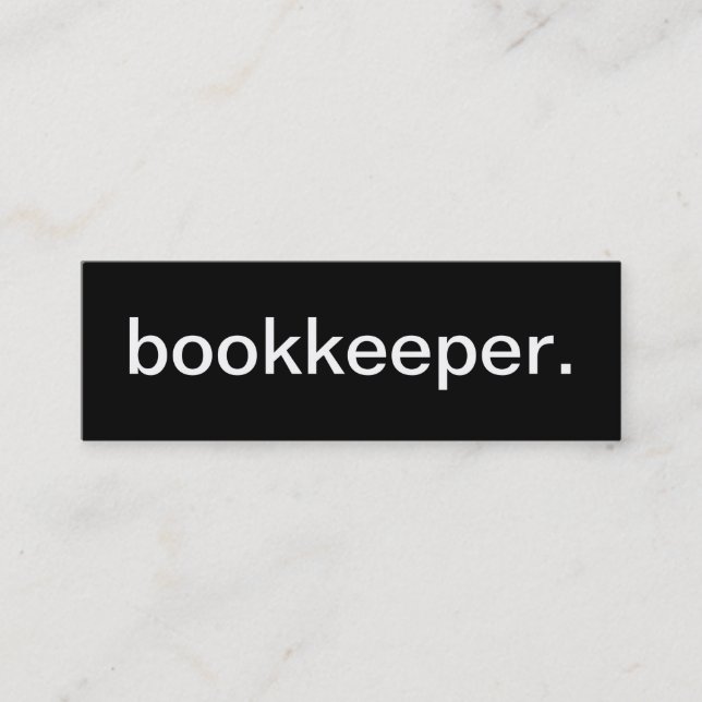 Bookkeeper Business Card (Front)