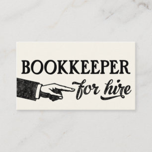 Bookkeeper Business Cards - Any Background Colour!