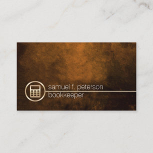 Bookkeeper Gold Calculator Icon Finance Business Card