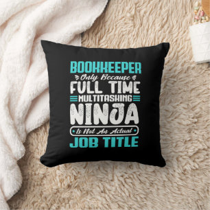 Bookkeeper Job Title Profession Accounting Skills Throw Pillow