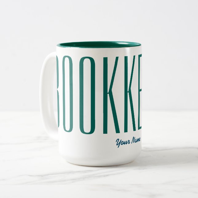 "BOOKKEEPER" Two-Tone COFFEE MUG (Front Left)