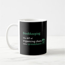 Bookkeeping Art Organizing Spreadsheet Mug