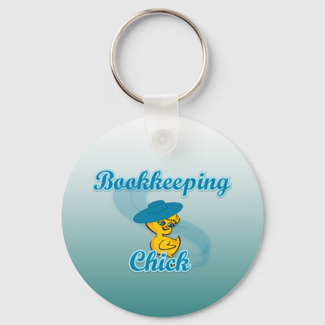 Bookkeeping Chick #3 Keychain (Front)
