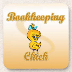 Bookkeeping Chick Coaster