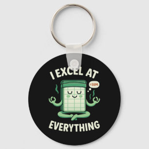 Bookkeeping I Excel At Everything Yoga Accountant Keychain