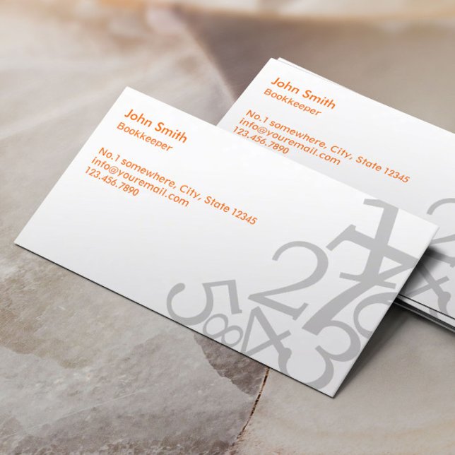 Bookkeeping Random Numbers Bookkeeper Business Card (Creator Uploaded)