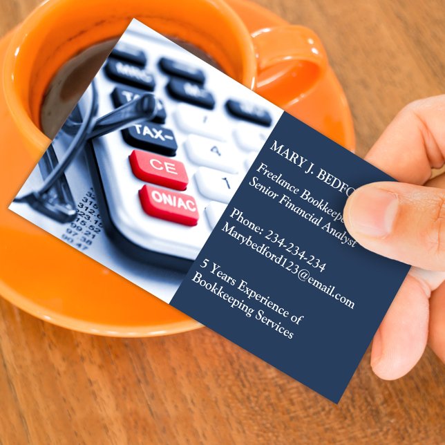Bookkeeping Services Business Card Template (Creator Uploaded)