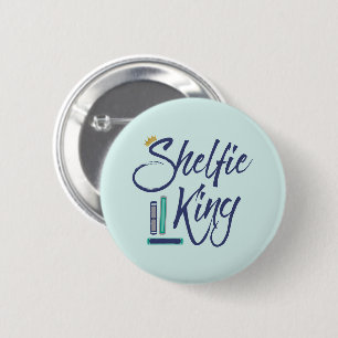 Booklover Shelfie King 2 Inch Round Button
