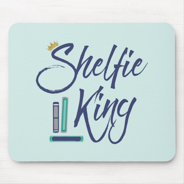 Booklover Shelfie King Mouse Pad (Front)