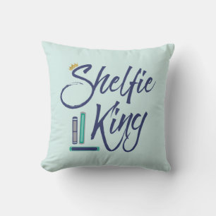 Booklover Shelfie King Throw Pillow