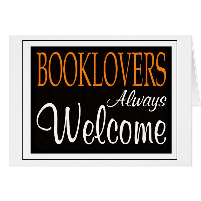 Booklovers always welcome sign (Front Horizontal)
