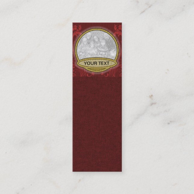 BOOKMARK - Add Your Photo Template Mini Business Card (Front)