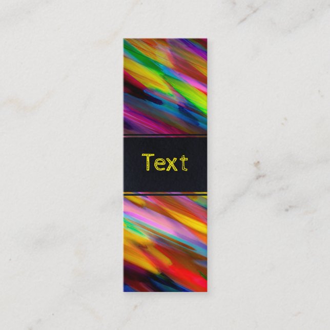 Bookmark Business Card Colourful digital art (Front)