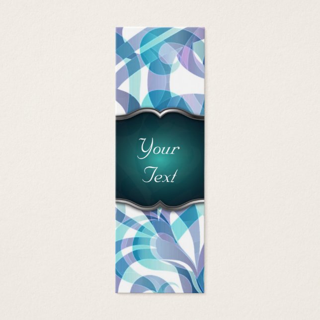 Bookmark Business Card Floral abstract background (Front)