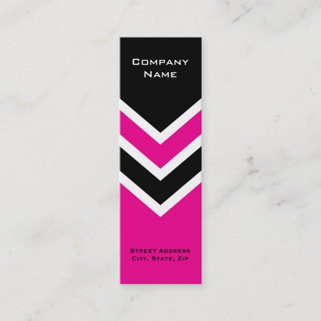 Bookmark Business Card Zig Zag Chevron Pattern (Front)