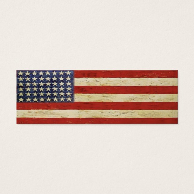 Bookmark Card with Vintage American Flag (Front)