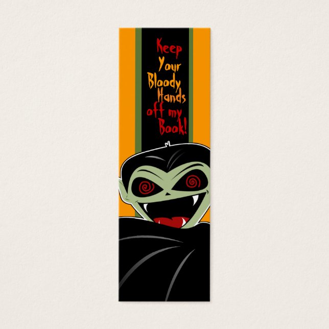Bookmark Dracula Vampire Halloween Bloody Custom (Front)