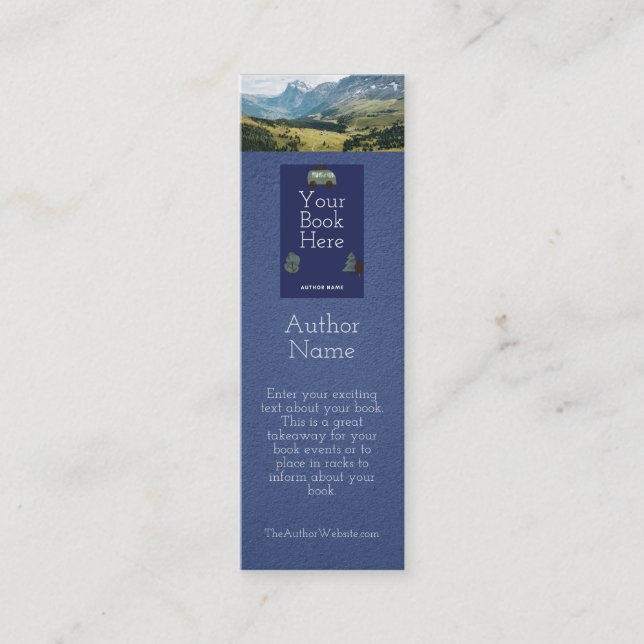 Bookmark for Adventure Fiction Book Signing Mini Business Card (Front)