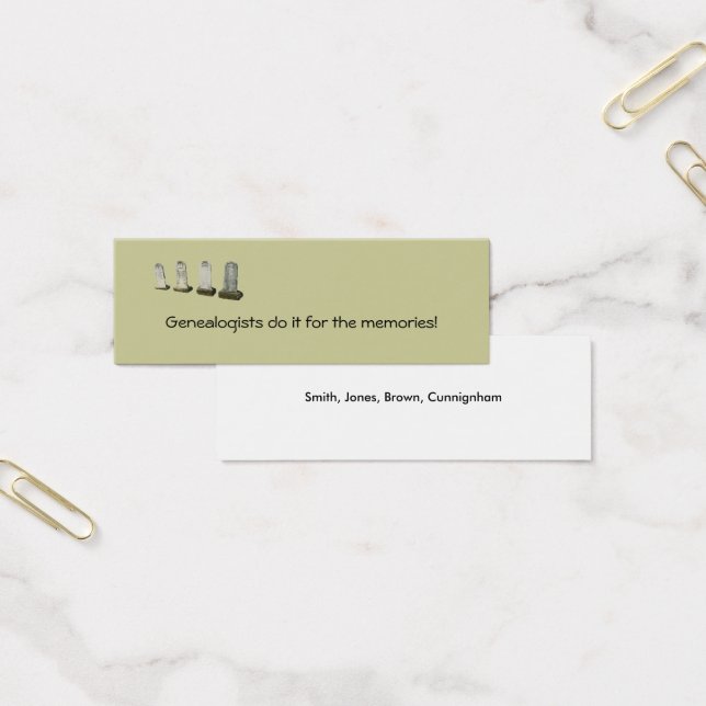 Bookmark - Genealogists do it for the... (Office)