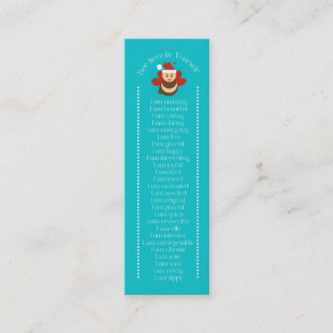 Bookmark mini business card