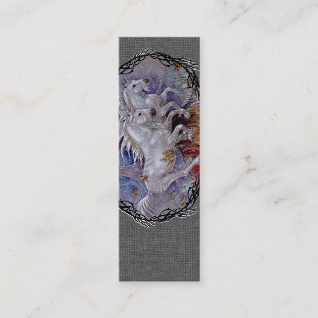 BOOKMARK - Unicorns Mini Business Card (Front)