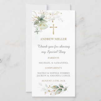 Bookmarks Baptism Prayer Card