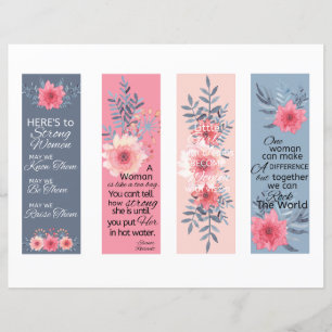 Bookmarks Inspiring Quotes for Women 