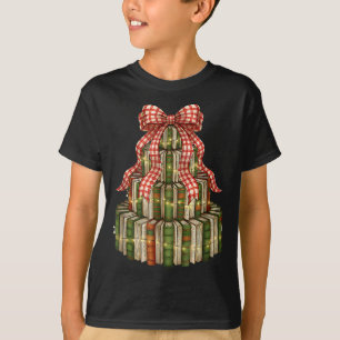 Bookmas Tree Christmas Librarian Book Lover Holida T-Shirt