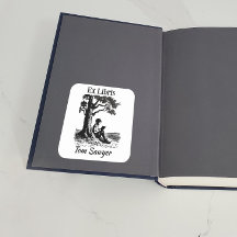 Bookplate - Boy Reading Under Tree -