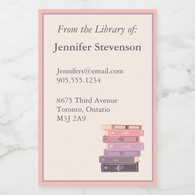 Bookplate Étiquette (Étiquettes simples)