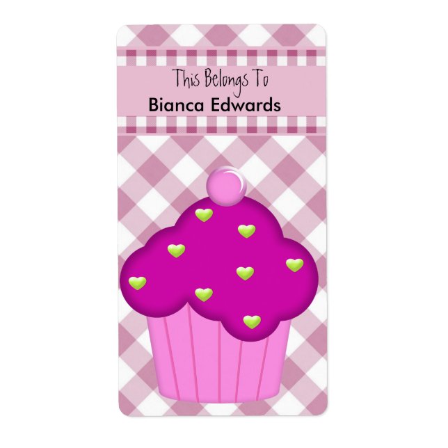 Bookplate Étiquette Ados Enfants Réserver Pink Cup (Devant)