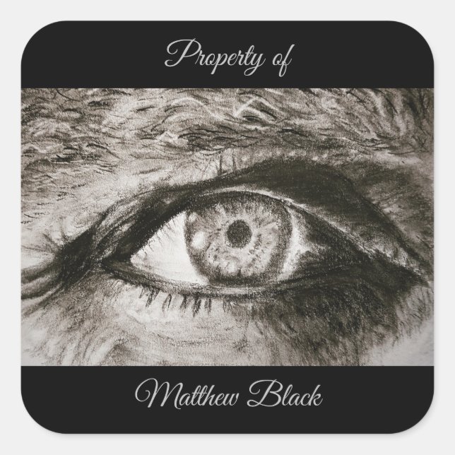 Bookplate Personalized Property Label for Books (Front)