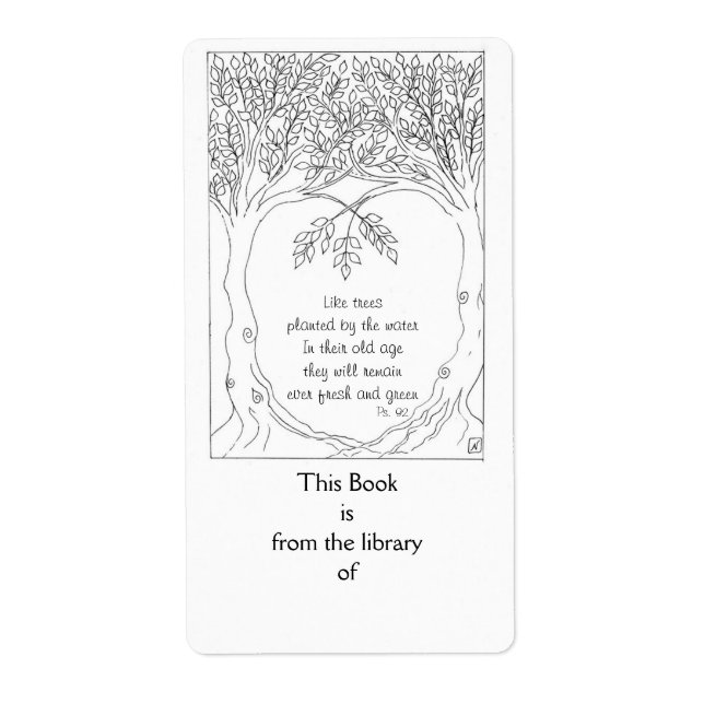 Bookplate: Psalm 92 (Front)