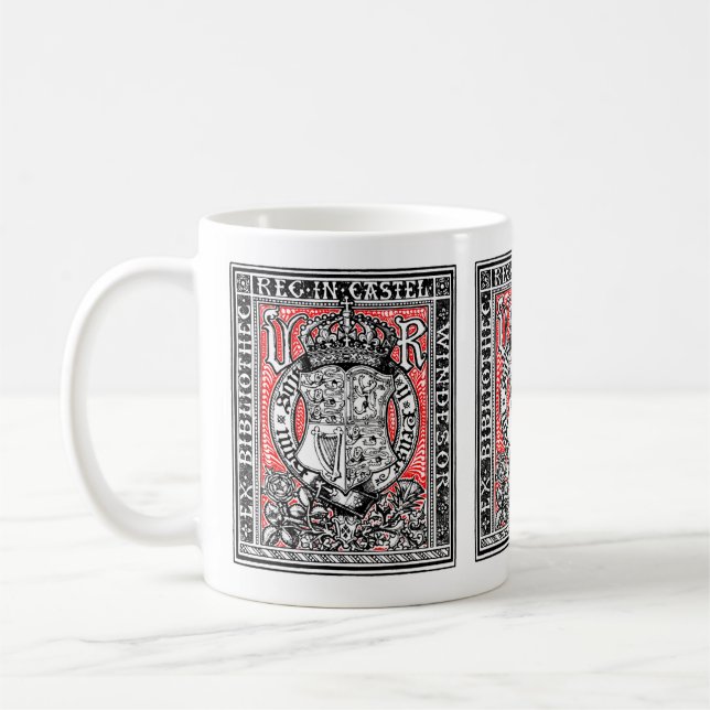 Bookplate Queen Victoria at Windsor Castle Coffee Mug (Left)