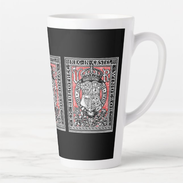 Bookplate Queen Victoria at Windsor Castle Latte Mug (Right)