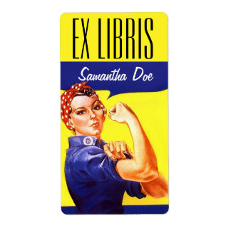Bookplate Rosie le Riveter Ce livre ex libris