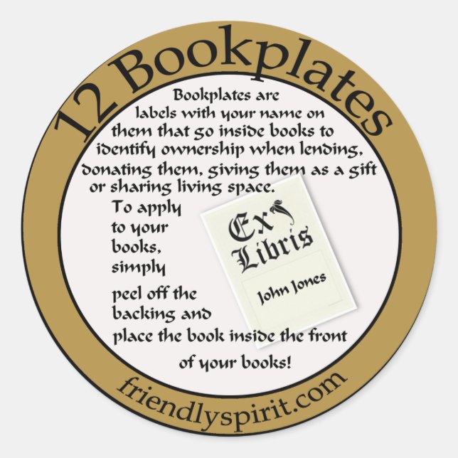 bookplate sticker for orders (Front)