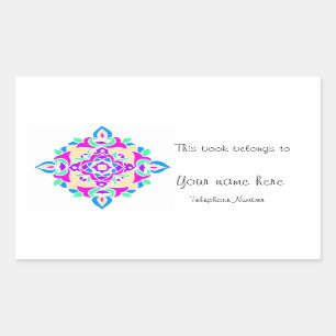 Bookplate with Rangoli Pattern Sticker