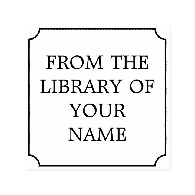 Bookplate With Simple Frame Self-inking Stamp (Design)