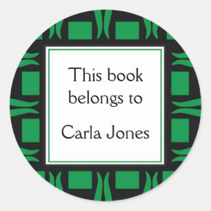 Bookplates Personalized Classic Round Sticker