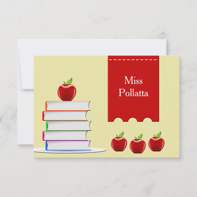 Books and Apples Card (Front)